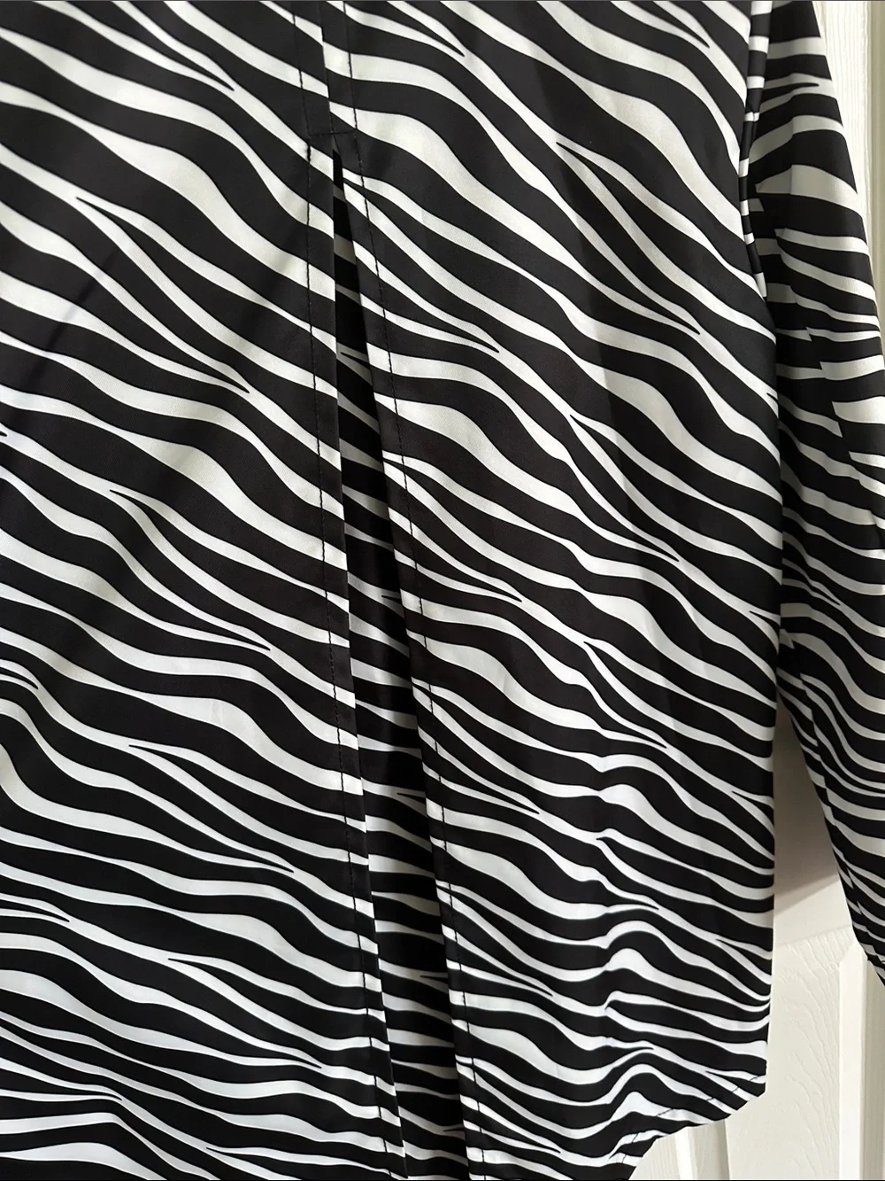 kate spade Black and White Zebra-Print Trench Coat